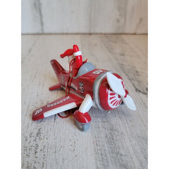 Danbury Mint airplane Wisconsin Badgers ornament Xmas - Picture 5 of 6